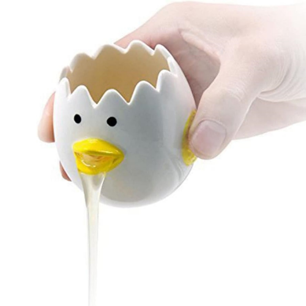 かわいい卵分離器、セラミック製嘔吐物状の鶏卵黄身・白身分離器 - Egg Separator Tool のレビューと価格