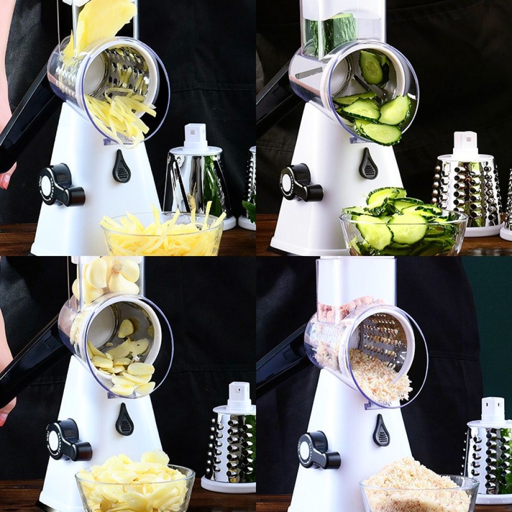 回転式フードスライサー、おろし器、野菜カッター。手動式で、サ - Kitchen Helper Gadgets のレビューと価格